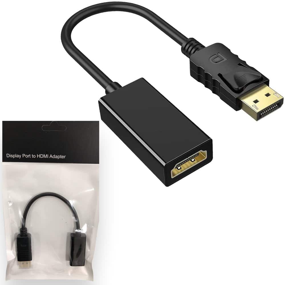 DisplayPort to HDMI Adapter Male to Female Display Port to HDMI Converter PC Port Up to 1080P With HDMI Input Cable Converter DisplayPort to HDMI Adapter Male to Female Display Port to HDMI Converter PC Port Up to 1080P With HDMI Input Cable Converter